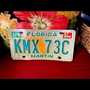 Florida vintage license plate